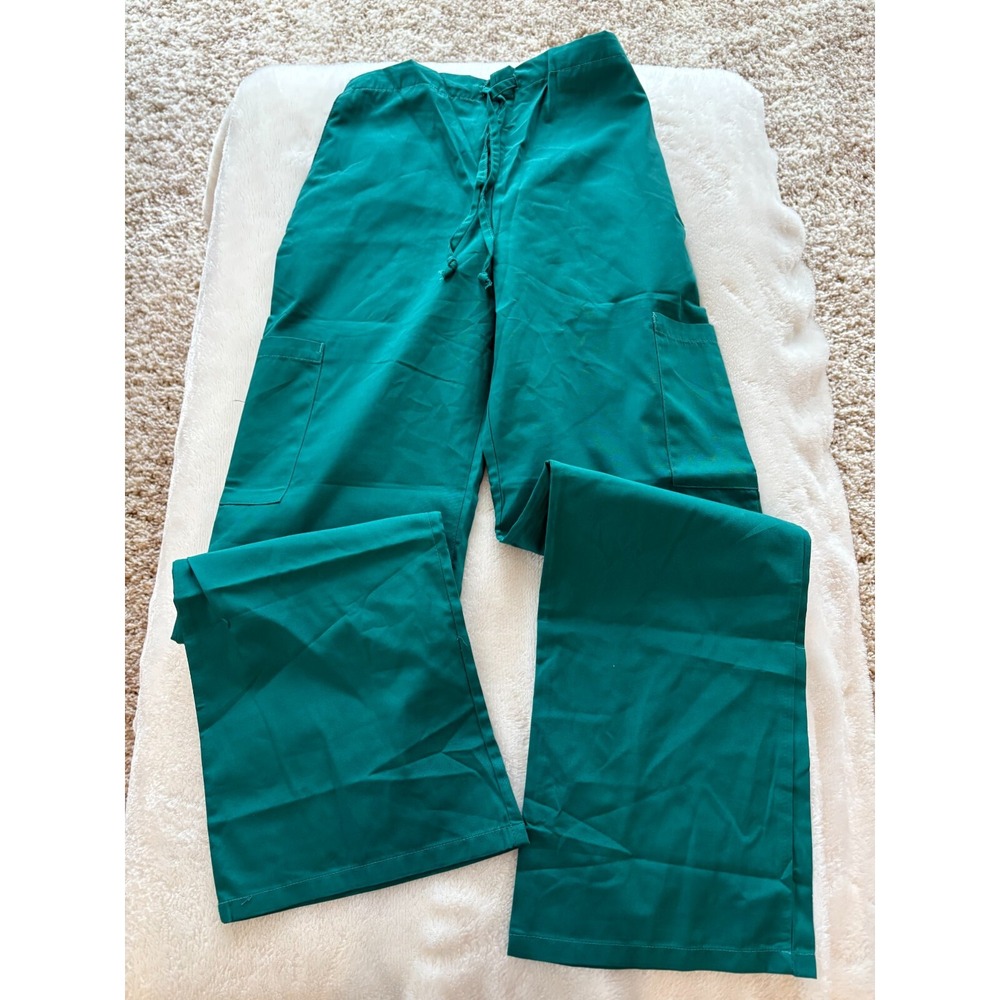 banyan tree designs scrub‎ pants small new with tags green drawstring
